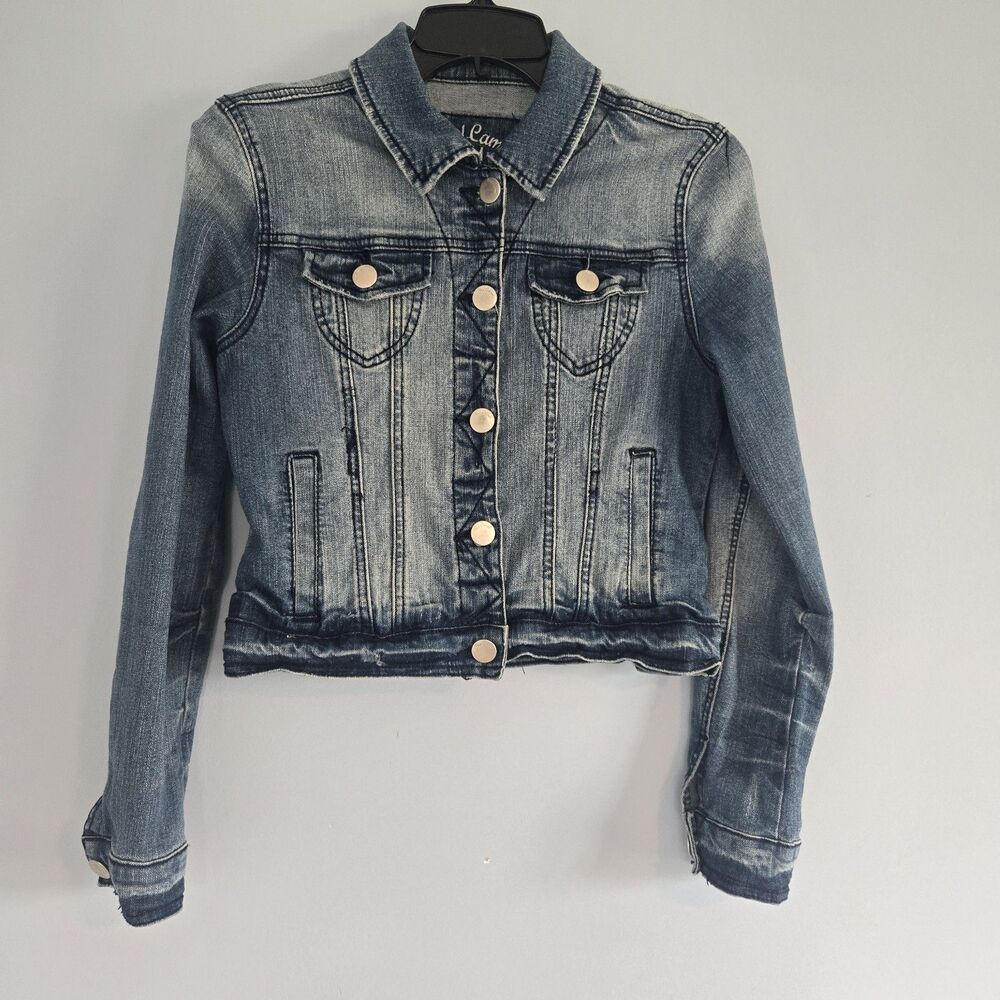 Red Camel Women’s Denim Jean Jacket Medium Blue Distressed Wash Vintage Style